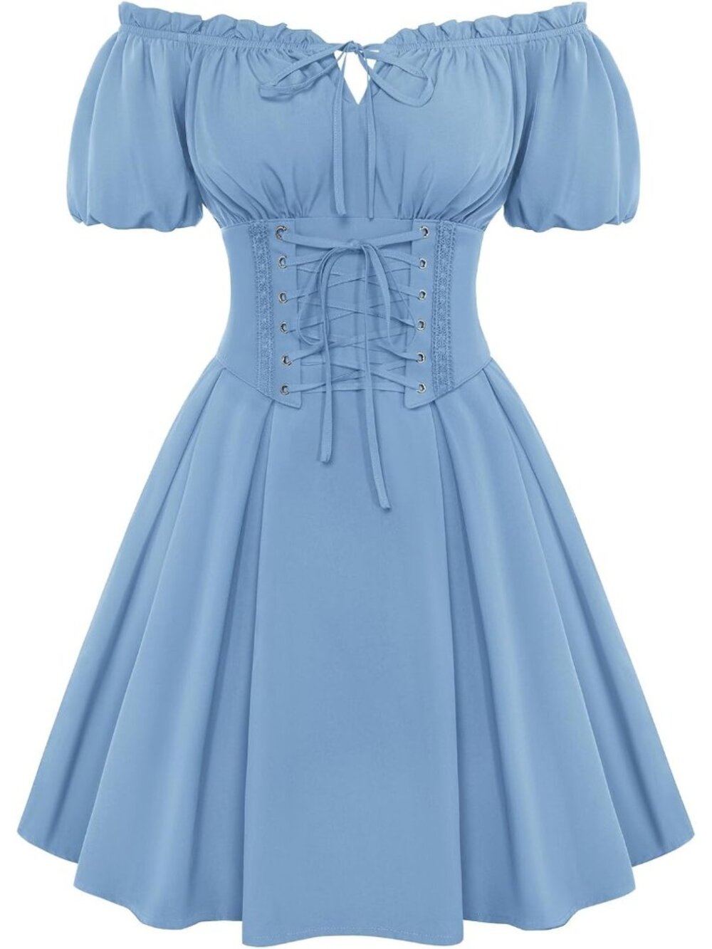 Women's Lake Renaissance Costume Corset Dress Mini Off Shoulder Fairy Dresses